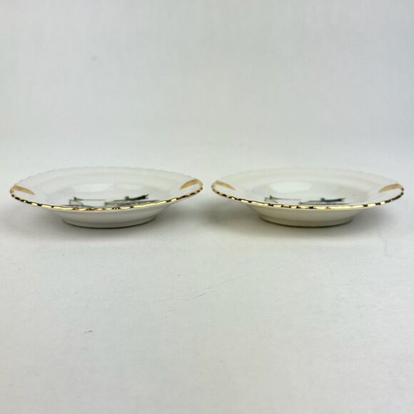 Vintage Gold Rim Ashtray Duryeas Motor Wagon 1895 Set of 2 Made in Japan - Picture 2 of 8